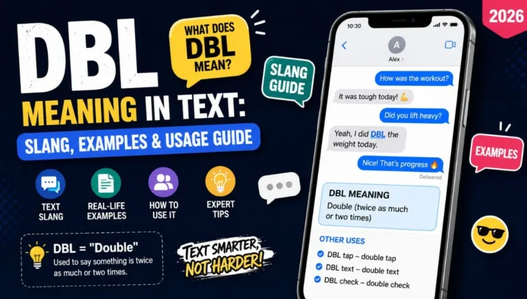 DBL Meaning in Text: Slang, Examples & Usage Guide (2026)