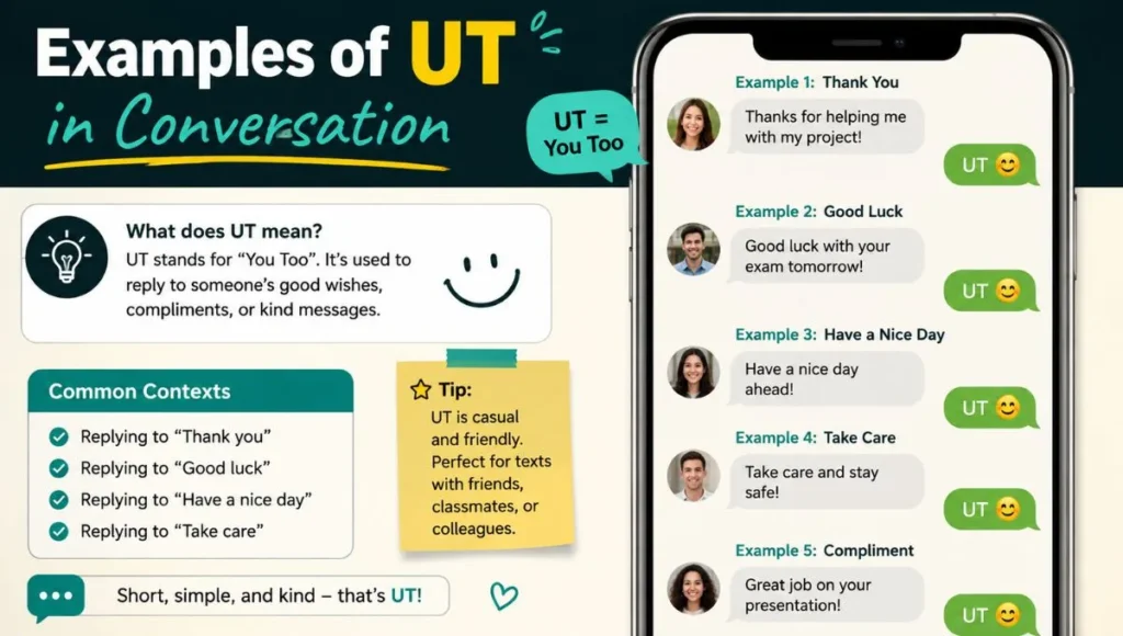 Examples of UT in Conversation