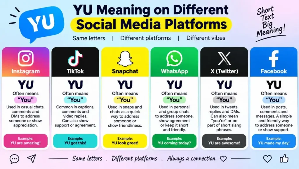 YU Meaning on Different Social Media Platforms